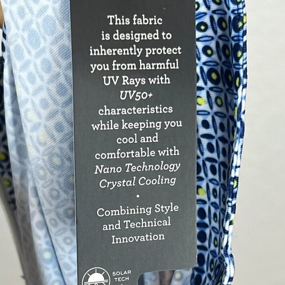 Golf Sun Shirt Blue Long Sleeve Zip Medium - Picture 10 of 11